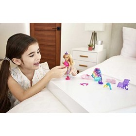 Barbie Dreamtopia Coffret Mini-poupée Chelsea avec vêtements pour la déguiser en Princesse, sirène, Licorne ou Dragon, Jouet 