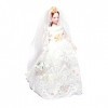 Melody Jane Maison de Poupées Mariée W Cheveux Long Porcelaine Mariage Figurine Dame Femme