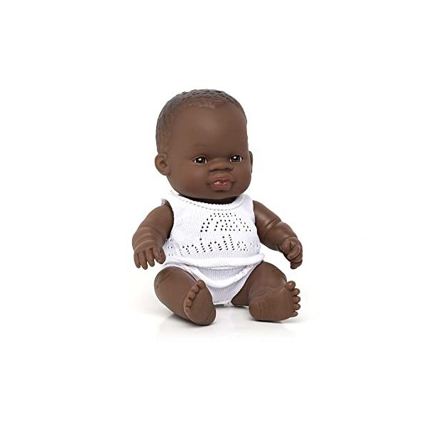 Miniland Miniland31124 21 cm Petite Fille Africaine avec sous-vêtements en boîte