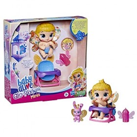 Baby Alive Glo Pixies Minis - F3651 - Poupée 10 cm phosphorescente - Honey Rose