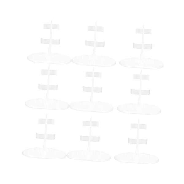 Toyvian 20 Pièces Support De Pied De Poupée Support Miniature en Plastique Bébé Poupée Jouet Bébé Poupée Jouet Support De Sup