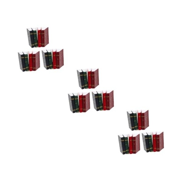 ibasenice 12 Pièces Maison De Poupée Livre Plateau Décor Bureau Décore Accessoires De Poupée Livre Statue Modèles Décor À La 