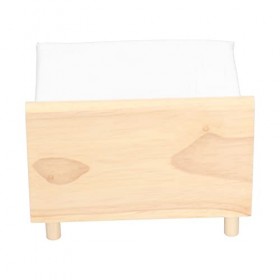 1:12 Maison de Poupée Lit Double ChêNe Miniature Meubles Maison de Poupée Accessoires de DéCoration