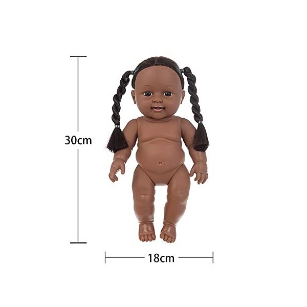 Uteruik Poupée noire de 30,5 cm avec jupe et jupe - Pour enfants - Cadeau danniversaire - A