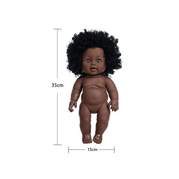 Uteruik Poupée noire de 30,5 cm avec robe en dentelle et jupe - Cadeau danniversaire pour filles D 