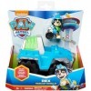 Paw Patrol La Pat Patrouille Voiture + Figurine Rex - Voiture de 15 cm avec 1 Figurine À Collectionner - Personnage Pat Pat