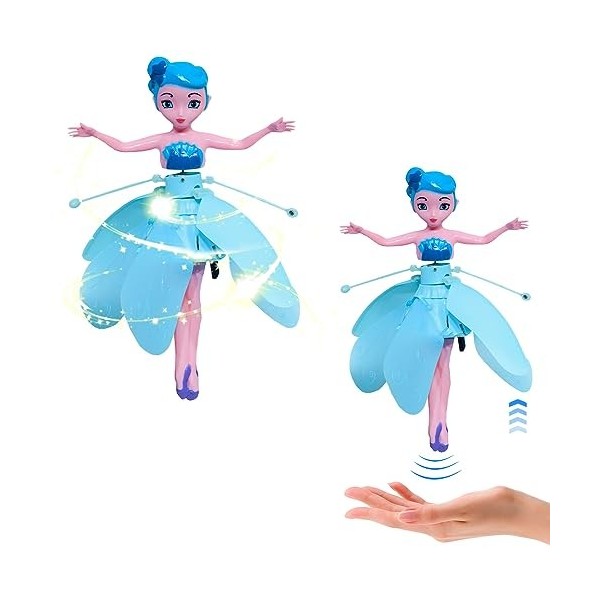 Jouet de fée scintillant, Crystal Flyers Rainbow Glitter USB, Magic Pixie Fée volante, Sky Dancers Flying Princess Doll dint