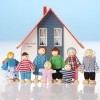 Jzszera 8Pcs Mini Poupées Articulées Marionnettes en Bois Jouets poupées Familiales Poupées Familiales