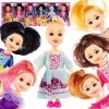 Kinderplay 6 poupées Princesses en Plusieurs Couleurs - Fashion pour Maison de poupée, KP1617