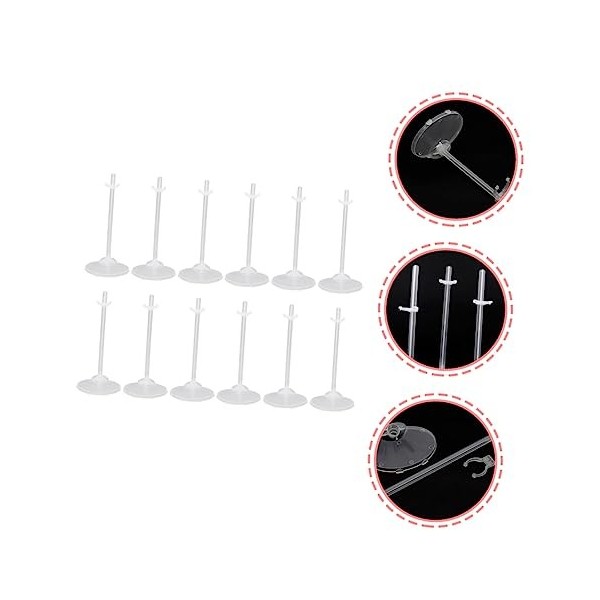 Toyvian 20 Pièces Poupée Support De Taille Présentoirs en Plastique Support en Plastique Clair Stand Action Figure Peg Stands