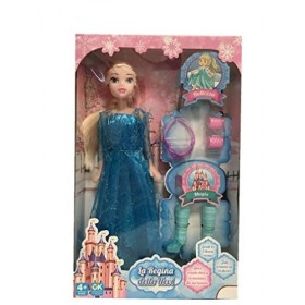 Poupée Princesse, Poupée Mode, Poupée avec Accessoires Chaussures, Poupée avec Poussette et Bébé, Princesse des Neiges, Grand