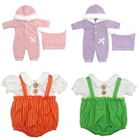 ZWOOS Vêtements de poupée 30-40 cm, compatibles avec JC Toys, Manhattan Toy etc. Cadeaux pour Filles et Enfants, Lot de 4