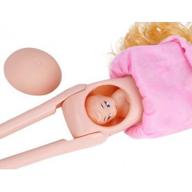 Toyland® Poupée de 30 cm avec bébé et Bosse de bébé - Caractéristiques ouvrant Le Ventre