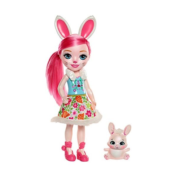 Mattel Lalka Enchantimals DuĹza + zwierzÄtko KrĂlliczek Poupée FRH52