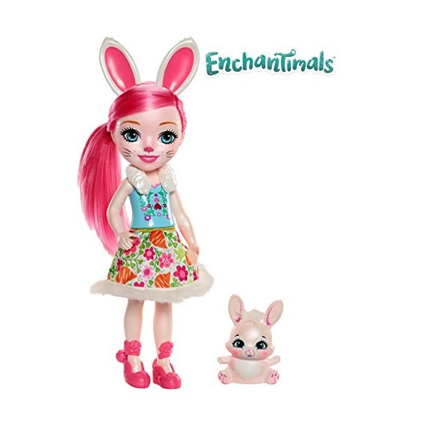 Mattel Lalka Enchantimals DuĹza + zwierzÄtko KrĂlliczek Poupée FRH52