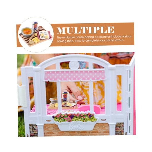 Totority 2 Ensembles DUstensiles De Cuisine pour Petites Maisons Meubles Miniatures pour Maison De Poupée Petits Outils De C