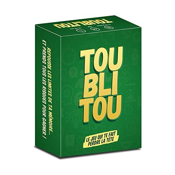 TOUBLITOU- Jeu de Cartes Amis/Famille/collègues - 200 Cartes pour Tester sa mémoire immédiate - Cartes fabriquées en France