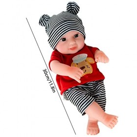 angxiong Poupée réaliste pour nouveau-né - 30 cm réaliste avec accessoires - Ma première poupée bébé fille et garçon à 1 an