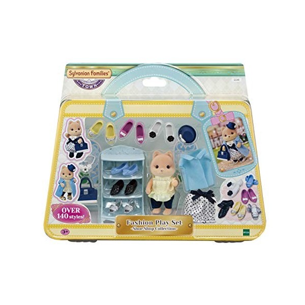 Sylvanian Families - La valisette de mode et grande soeur chien caramel - 5541 - Figurines Prêt-à-jouer - Mini Poupées