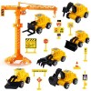 LAPONO 7 Pcs VéHicule De Pompiers Set Mini Sauvetage Camion Camion De Pompier Jouet Voiture Voiture De Pompier pour Enfant Vo