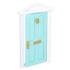 Mini Porte en Bois Couleur Vive DéTails Vifs Bord Lisse Maison de Poupée Miniature Fée Porte pour 1:12 Maison de Poupée Cadea