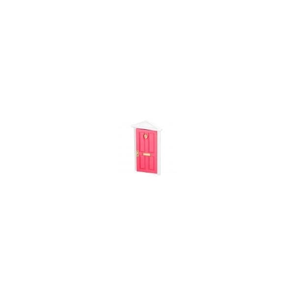 Mini Porte en Bois Couleur Vive DéTails Vifs Bord Lisse Maison de Poupée Miniature Fée Porte pour 1:12 Maison de Poupée Cadea