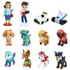 Paw Patrol Mini Figurine Gâteau Toppers pour Enfants, Cake Topper Pat Patrouille, Jouet Figurine Décorations Gateaux, Déco Gâ