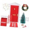 Totority 1 Ensemble De Décoration De Noël Kit De Petite Maison De Noël Mini Porte Elfe Portes Féeriques Et Accessoires Maison