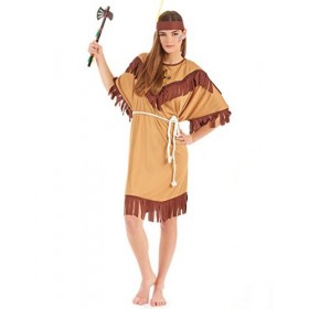 DEGUISE TOI Déguisement Indienne Bicolore Femme - Marron - M