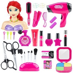 Poupée à coiffer,Ecouter poupée Maquillage avec sèche-Cheveux | Poupée Maquillage stylisée pour Filles Collection poupées Pei