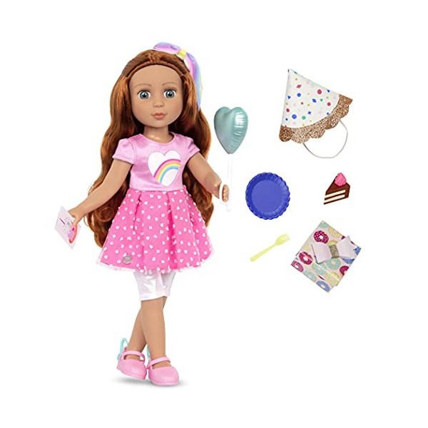 Glitter Girls Butterfly,Heart 14" Doll W/Birthday Outfit, Red Hair, Cicely, 62243448254