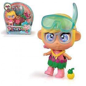 Trotties Mini Lucy dHawaï, Multicolore, poupée de Voyage de la série animée de Dessin animé, avec Accessoires, Cadeau pour F