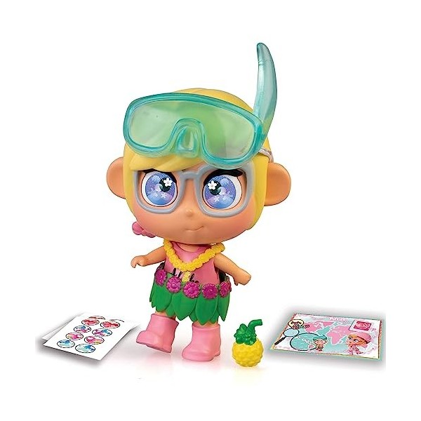 Trotties Mini Lucy dHawaï, Multicolore, poupée de Voyage de la série animée de Dessin animé, avec Accessoires, Cadeau pour F