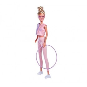 Simba 105733619 – Steffi Love Hula Hoop, poupée de Jeu Porte Une Tenue Sportive avec Hula Hoop et Fonction mécanique, 29 cm, 