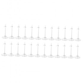 Totority 24 Pcs Poupée Debout Stand Poupée Stands Étagère De Rangement en Plastique en Plastique Bébé Poupée Support Transpar