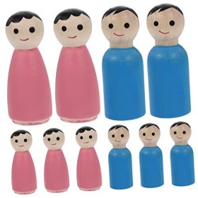 Totority 20 Pièces Mini Poupées Poupées en Bois Poupées À Monter Soi-Même Garçon Bébé Poupée Décor en Bois Poupée À Habiller 