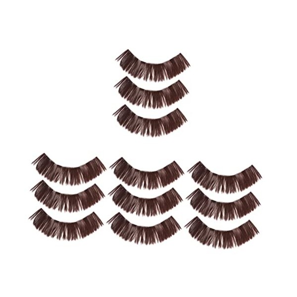 SEWACC 9 Pcs Poupée Perruque Americn Fille Poupées Noir Noir Poupées Perruque De pour LArtisanat Bricolage De Poupée Droite 