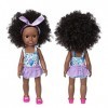 Uteruik Black Girl Doll 35,6 cm Poupée africaine Américaine avec maillot de bain pour filles Cadeau danniversaire C 