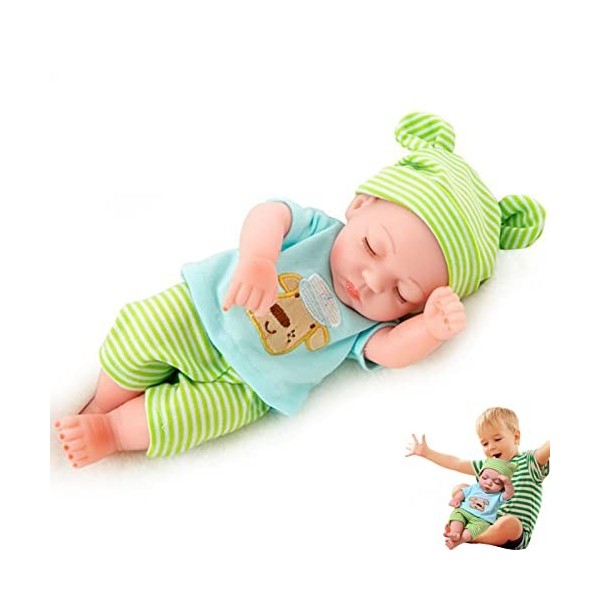 Wontool Véritable poupée bébé - Poupées en 10 Pouces pour Fille,Poupée Nouveau-né Fille, Jouet réaliste pour bébé Reborn, pou