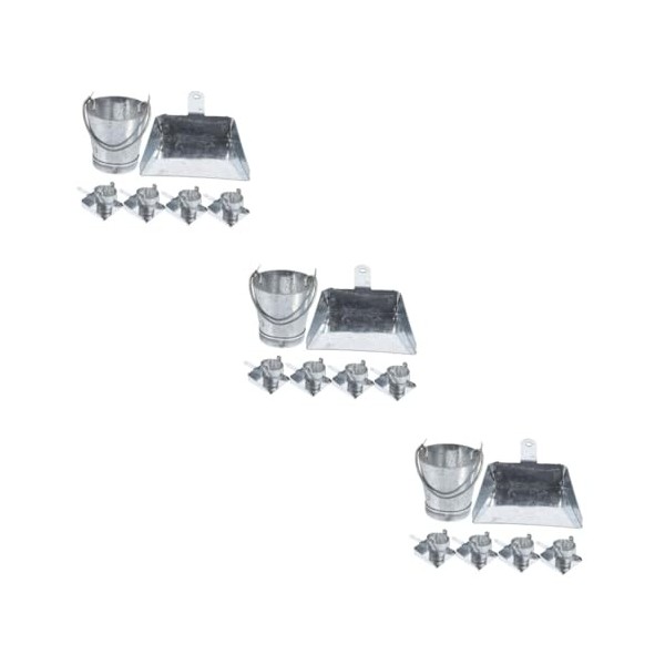 Toyvian 20 Pièces Mini Seau De Maison De Poupée Jouets Seaux Et Pelle à Poussière Seaux Miniatures en Métal Seau Et Pelle à P