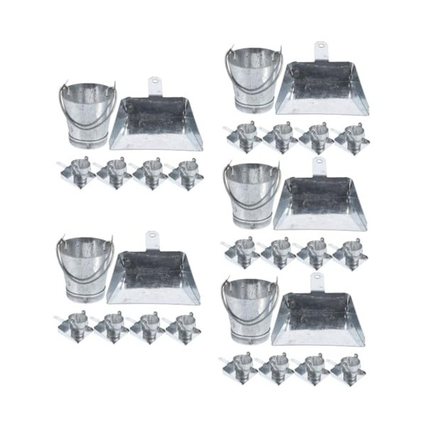 Toyvian 20 Pièces Mini Seau De Maison De Poupée Jouets Seaux Et Pelle à Poussière Seaux Miniatures en Métal Seau Et Pelle à P