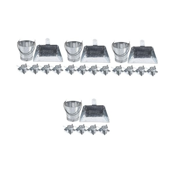 Toyvian 20 Pièces Mini Seau De Maison De Poupée Jouets Seaux Et Pelle à Poussière Seaux Miniatures en Métal Seau Et Pelle à P