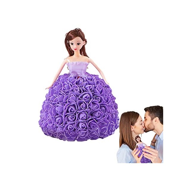 TLM Toys Granpoupée en Princesse | Poupée Princesse Saint-Valentin avec GranRobe Rose | Jolie poupée Fille en Robe à Fleurs R