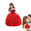 TLM Toys Granpoupée en Princesse | Poupée Princesse Saint-Valentin avec GranRobe Rose | Jolie poupée Fille en Robe à Fleurs R