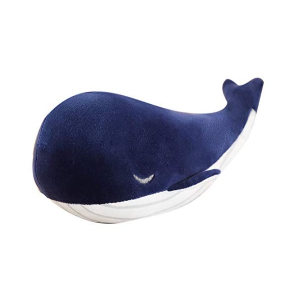 Baleine Bleue Animal en Peluche, 25cm Baleine de Bande Dessinée Super Doux en Peluche Animal de Mer Grande Baleine Peluche An