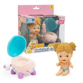 Cicciobello Amis Potty Playset - Un Joli Jeu pour accompagner Les Amis à Faire Pipi dans Le Pot, modèle de chichonneur, pour 