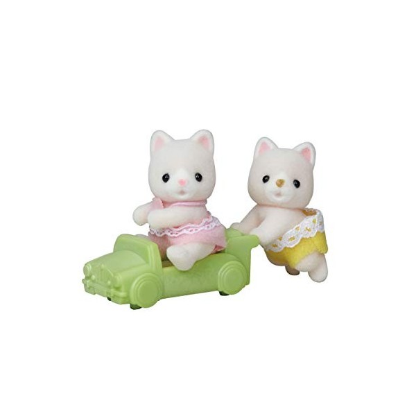 Sylvanian Families - Le Village - Les jumeaux Chat Soie - 5422- Jumeaux et Bébés - Mini Poupées