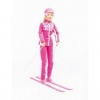 Smoby - Steffi Love Ski - Poupée Mannequin 29 cm - Paire de Skis + Casque et Lunettes - 105733462 Rose