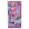 Smoby - Steffi Love Ski - Poupée Mannequin 29 cm - Paire de Skis + Casque et Lunettes - 105733462 Rose