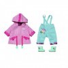 BABY born 832578 Deluxe Rain Set-Fits Dolls up to 43cm Includes Raincoat, Trouses and Wellington Boots-Suitable for Children 